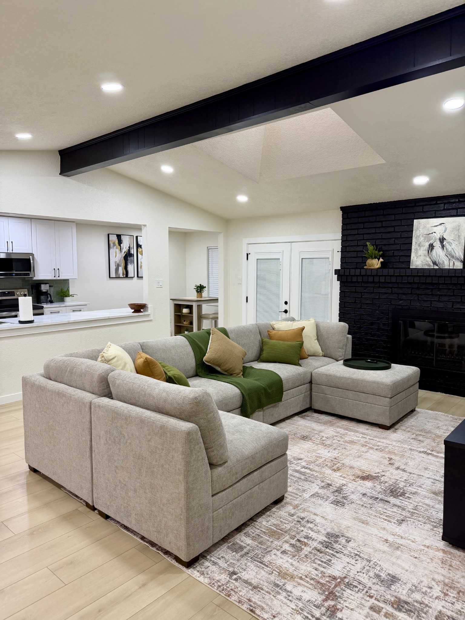 Living room and kitchen